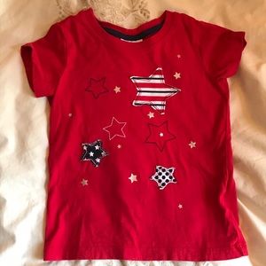 Red stars appliqué tee